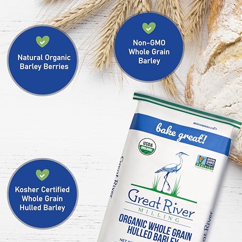 Great River Milling Organic Hulled Barley Grain | Whole Grain Barley for Home Milling, Cooking, and Baking | High Fiber, Non GMO, Kosher | 25 Lb - Image 5