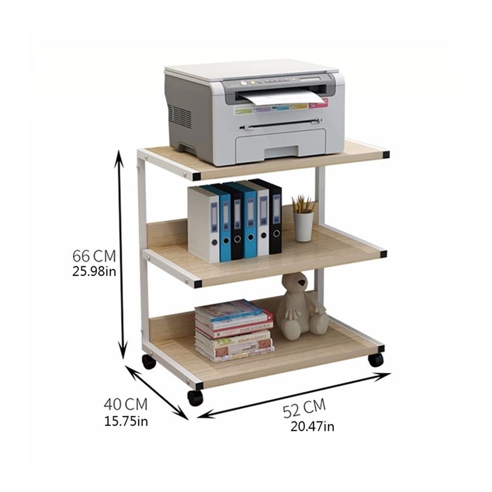 Stand di Stampa per Ufficio Stampante for pavimenti Stampante con stoccaggio Desktop Metallo Telaio a 3 strati Stampante multifunzione Stampante multifunzione Copier Scanner Shelf Staffa Scanner Fax