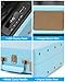 Blue Portable Suitcase Vinyl Record Player Bluetooth with Built-in Speakers, Vintage 3-Speed LP Turntable Player Support Auto-Stop, RCA/AUX/Headphone Jack,Blue