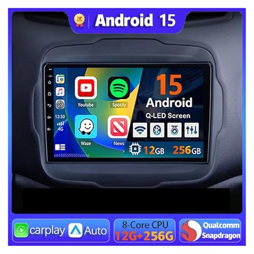 Radio Android de Jeep Renegade 2016-2020 con vídeo estéreo y Bluetooth 3
