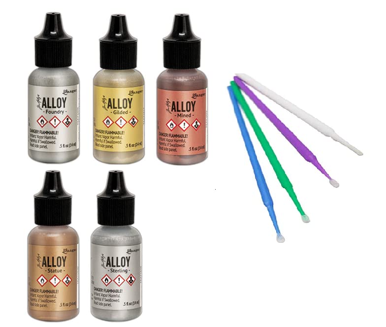 New Ranger Tim Holtz Alloy Bundle with PTP Flash Deals Detail Sticks (Statue, Mined, Gilded, Foundry, Sterling)