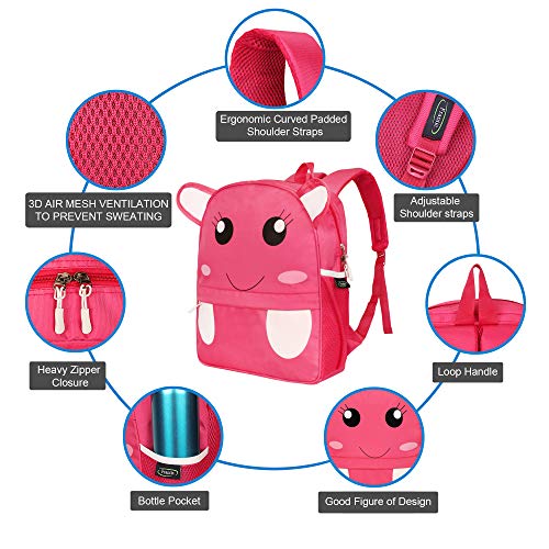 Image of Frantic Soft Cartoon Design Animal Velvet Plush School Backpack Bag For 2 To 5 Years Boys Girls Nursery Preschool Picnic Carry Travelling Bags (2-5 Years)