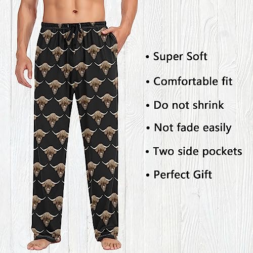 Image of Fisyme Mens Pajama Pants Men's Pajama Bottoms Soft Sleep Lounge Pj Pants