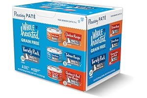 Whole Hearted Grain Free Senior Wet Cat Food Pate Variety Pack