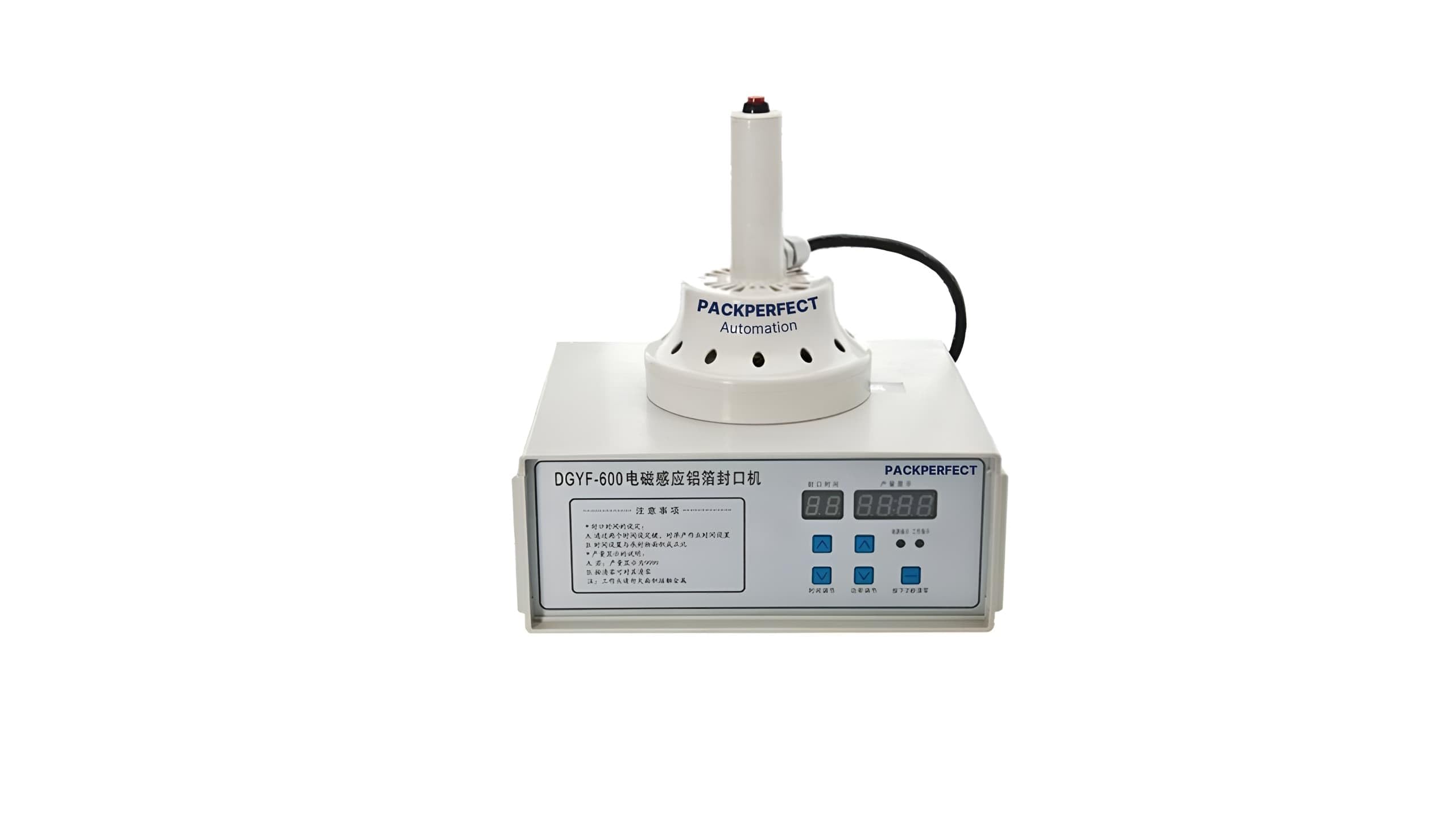 PACKPERFECT AUTOMATION Manual Induction Sealer | Heavy Duty DGYF- 600 C Portable Induction Sealer | Electro-Magnetic Induction Sealing Package Machine | Seal 50pcs/min | Bottle Diameter: 20-120 mm-picture-22