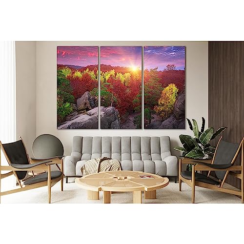 Toile ZELLART Autumn Trees paysage poétique et chaleureux pour votre intérieur