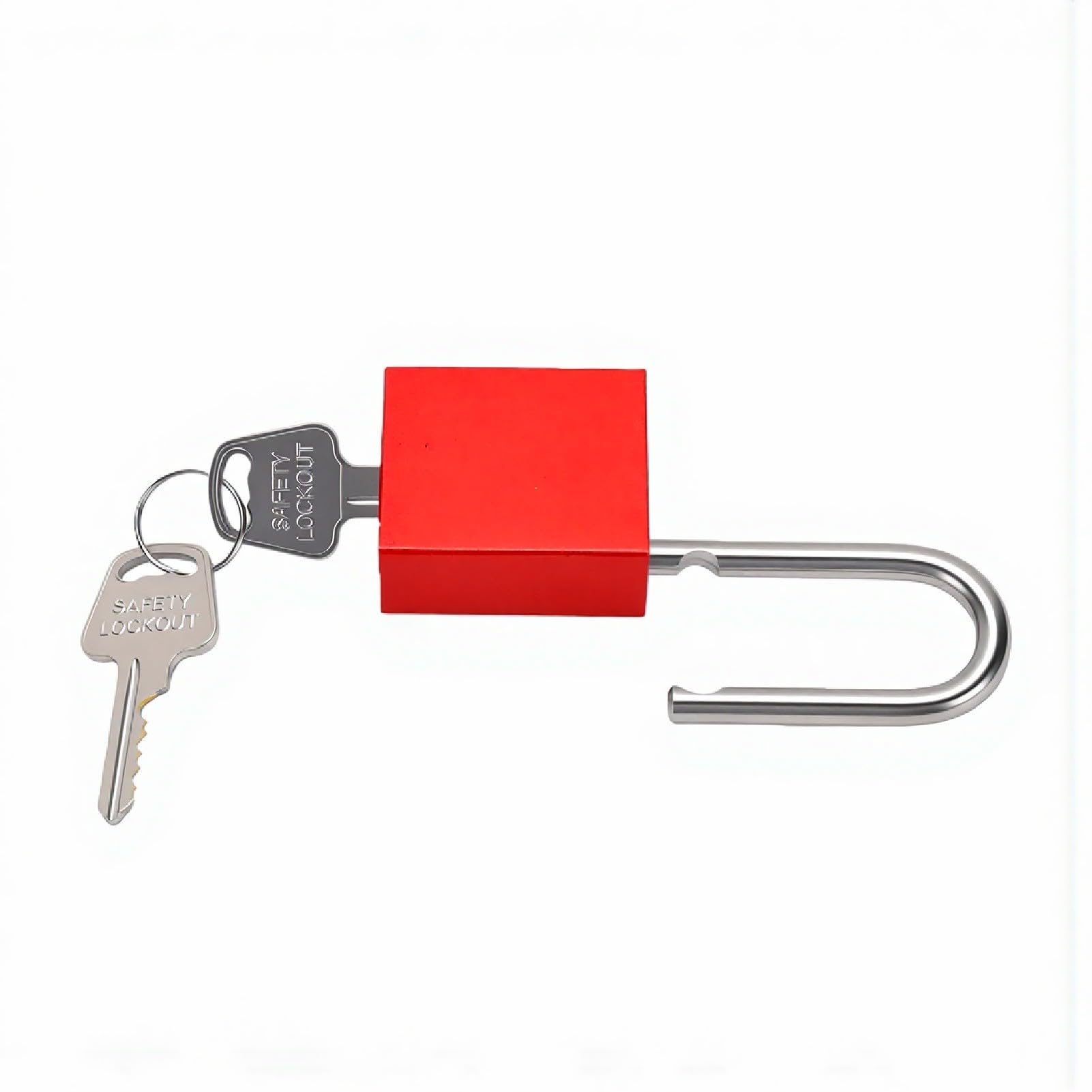 Juego de 10 Cerraduras de Bloqueo y Etiquetado con Llaves, Candado Seguro Loto Aluminio Rojo, Candado Seguridad Cable de Alambre Llave para Bloquear y Etiquetar Estaciones