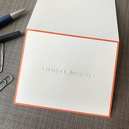 Modern One Line Fold Notes - Embossed Stationery