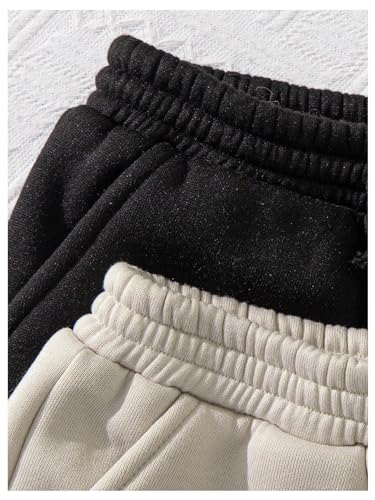 Floerns Girl's 2 Pcs Jogger Pants Drawstring Waist Athletic Active Sweatpants4