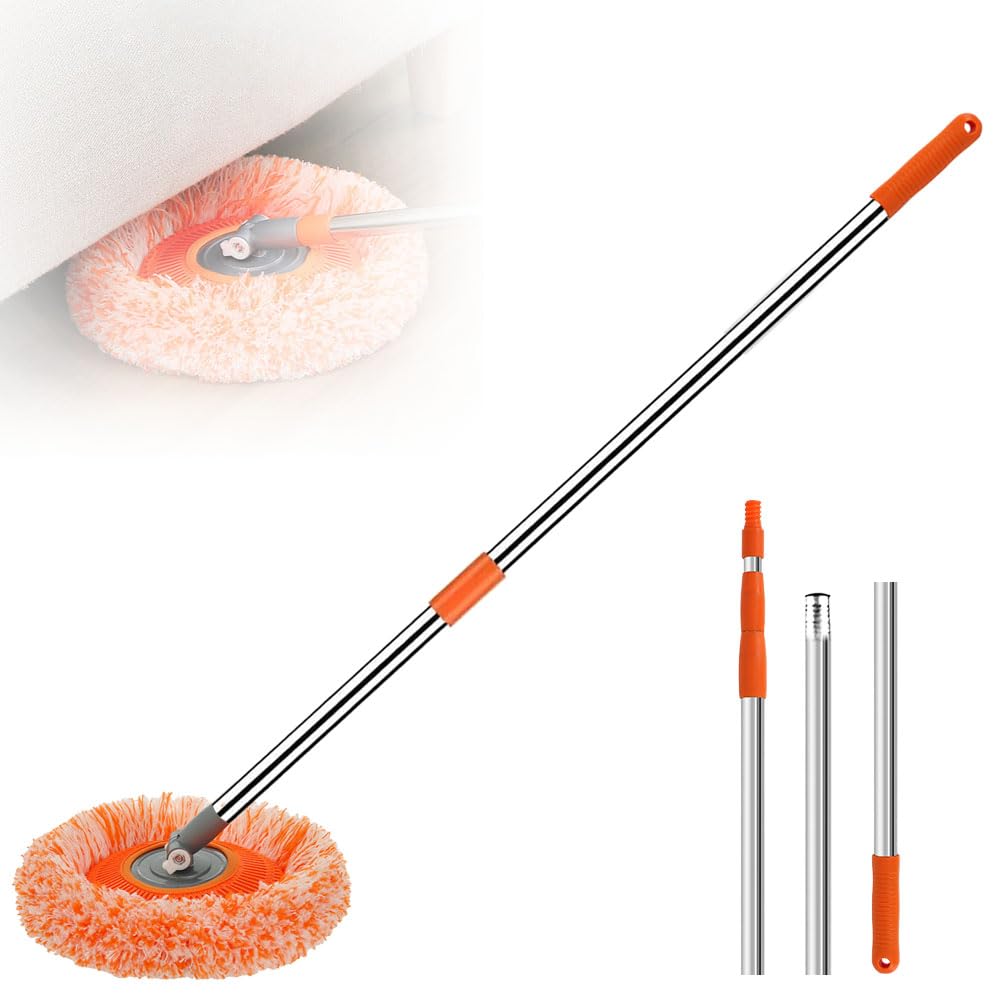 360° Rotatable Adjustable Cleaning Mop, 2025 Upgrade Wall Cleaner Mops with Long Handle, Extendable Wall Washer for Floor, Windows, Ceilings and