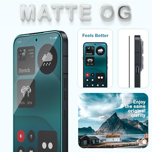 Image of ArmourPro Anti Glare Matte Tempered Glass for Nothing Phone (4A) Plus, Anti Fingerprint Screen Protector, 9H Scratch Resistant, Smooth Touch, Easy Installation Kit with Cable Protector