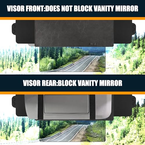 Image of 2 Pack Polarized Sun Visor Extender for Car with 2 Side Sunshade, Car Visor Extender Sun Blocker, Upgraded UV400 Sun Visor Extension with PC Lens, Anti-Glare Car Visor for Safe Driving