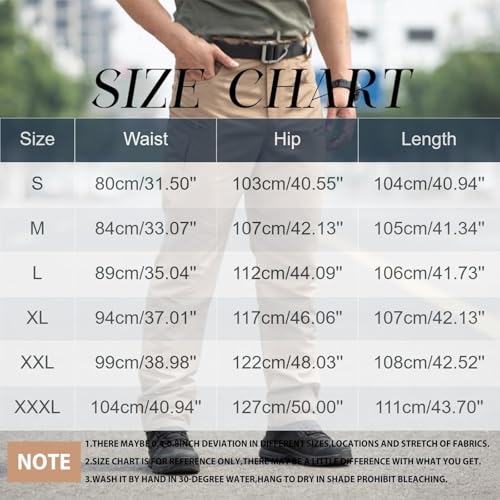 Men's Military Cargo Tactical Pants Water Resistant Ripstop Lightweight Stretch Combat Outdoor Hiking Pants3