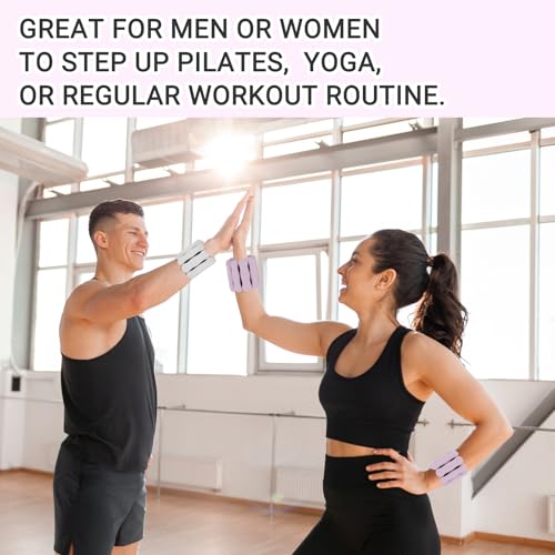 Image of Ankle & Wrist Weights for Women Men, Set of 2, 1 lb /2 lb Each | Adjustable Arm & Leg Weights, Soft Silicone Weighted Bracelet For Pilates Yoga Dance Walking Running Swimming Weight Loss