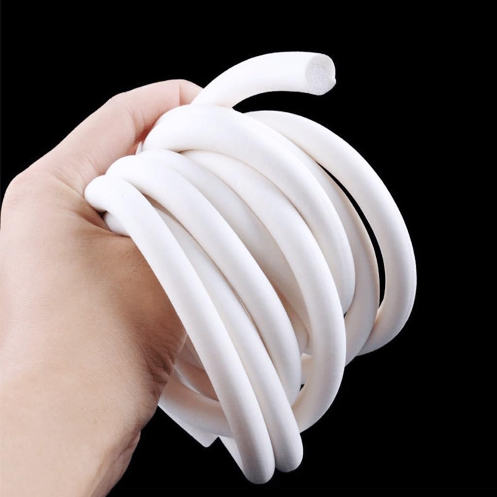 Silicone Foam Seal Strip, Tira De Sellado Espuma Silicona Varios Tamaños(Dia. 8mm(10meters))