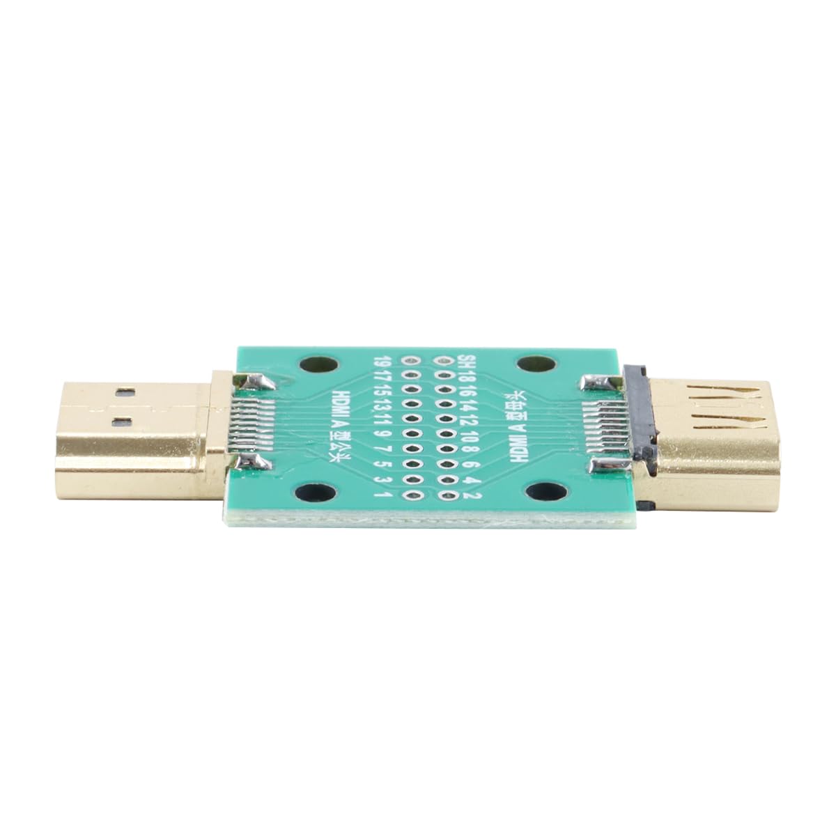 Connettore HDMI A con scheda PCB di prova, connettori maschio-femmina a 19 pin per il trasferimento del cavo della linea dati