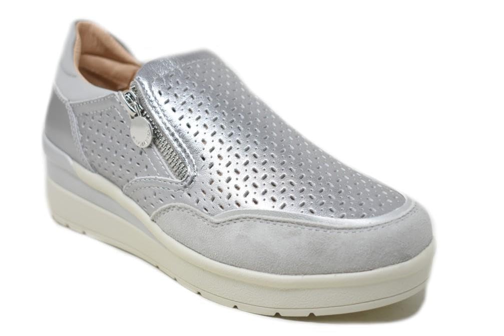 Stonefly Sneakers Cream 50 Laminated in Grigio da Donna - Donna