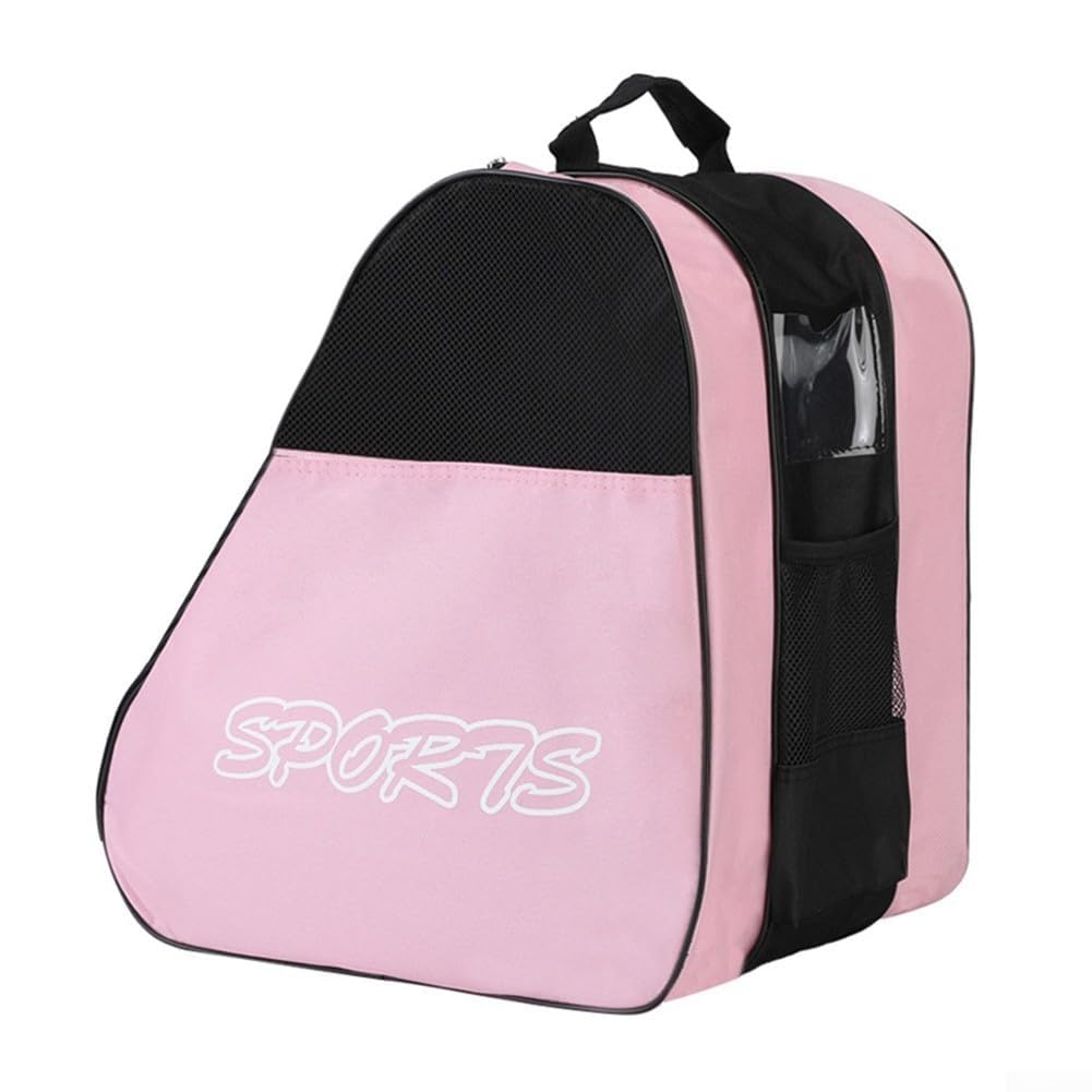 Bolsa de patinaje sobre hielo con amplio espacio de almacenamiento, se adapta a casco, equipo de protección y patines