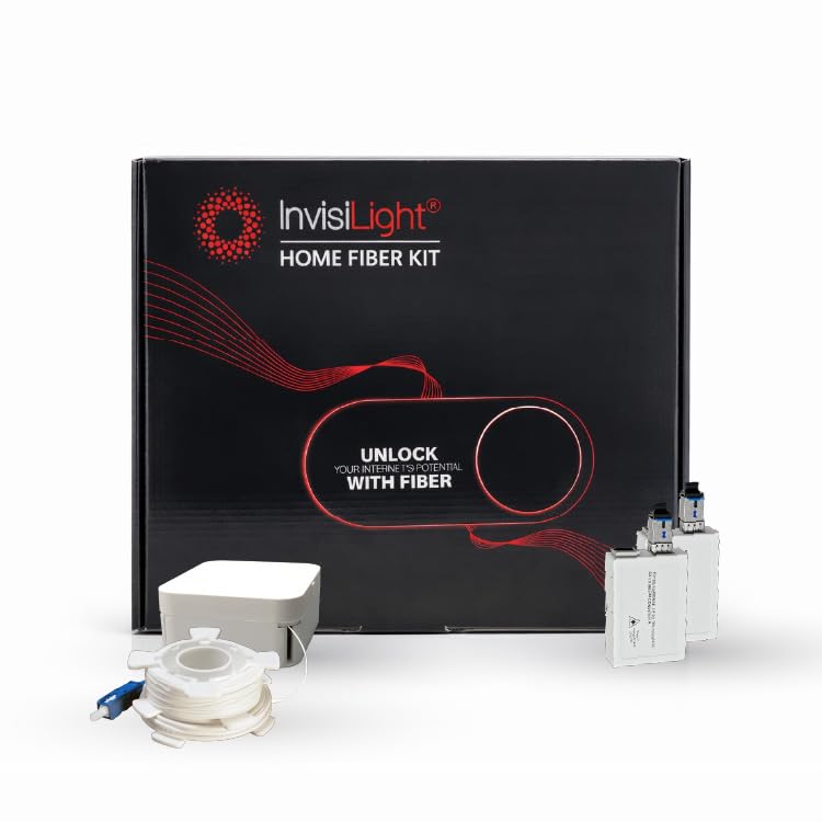 Home Fiber Kit: Wired Internet Where You Need It – Create a Nearly Invisible Wired Connection for Wi-Fi, Gaming, and More – Ultra-Thin 0.6mm Fiber, DIY Installation, Up to 1Gbps Speed