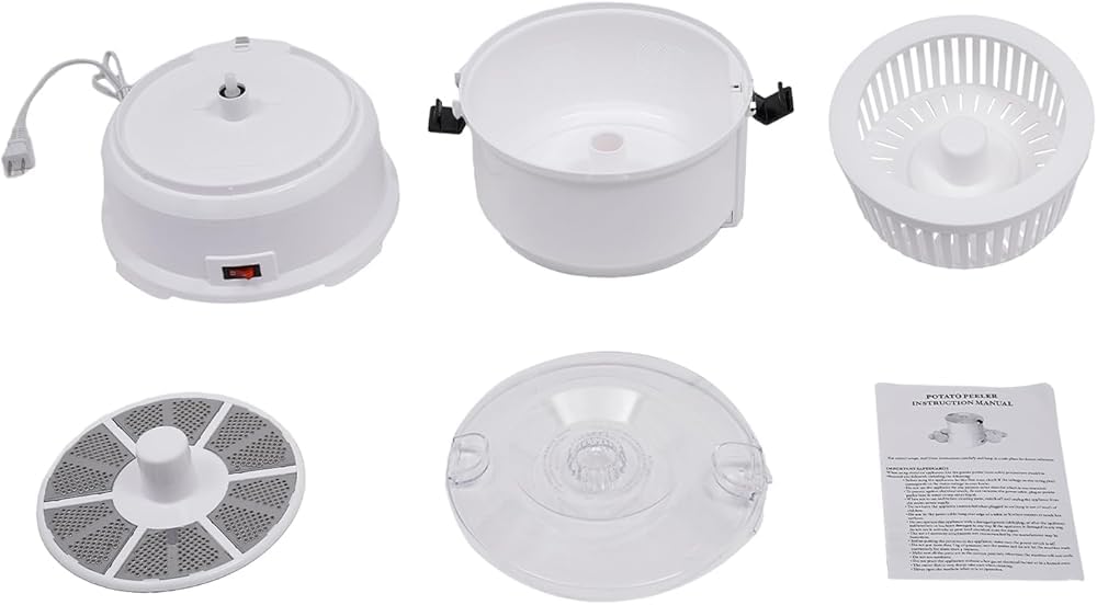 Pelapatate Elettrico 2 in 1,Macchina pelapatate elettrica, pelapatate Automatico,Macchina per sbucciare Frutta e Verdura Commerciale