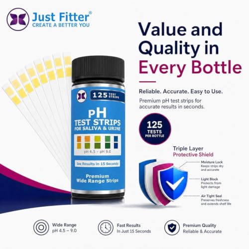 Image of pH Test Strips for Testing Alkaline and Acid Levels in The Body. Track & Monitor Your pH Level Using Saliva and Urine. pH Tester for Highly Accurate Results in Seconds.