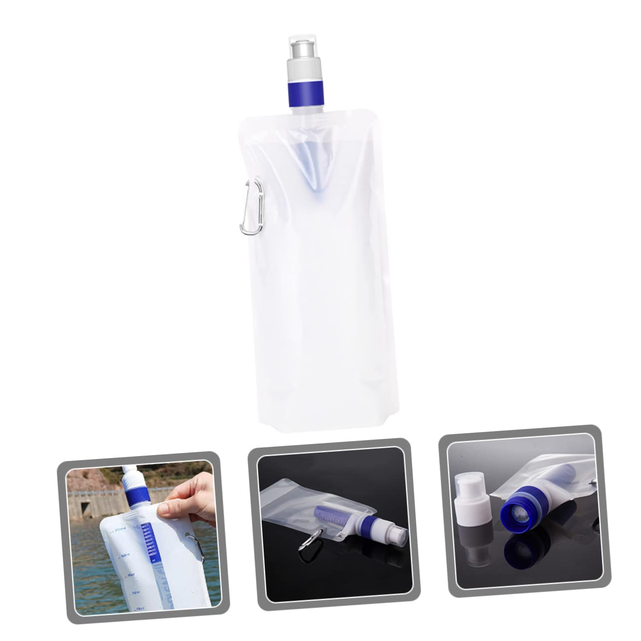 LIOOBO Collapsible Water Purifier Bag Reusable Water Container for Outdoor Activities