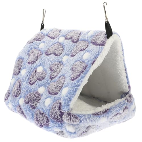 Mikikit Chinchilla Resting Bed for Small Pets Cozy Cotton Nest House for Hamsters Guinea Pigs Squirrels Bed for Winter Comfort Security