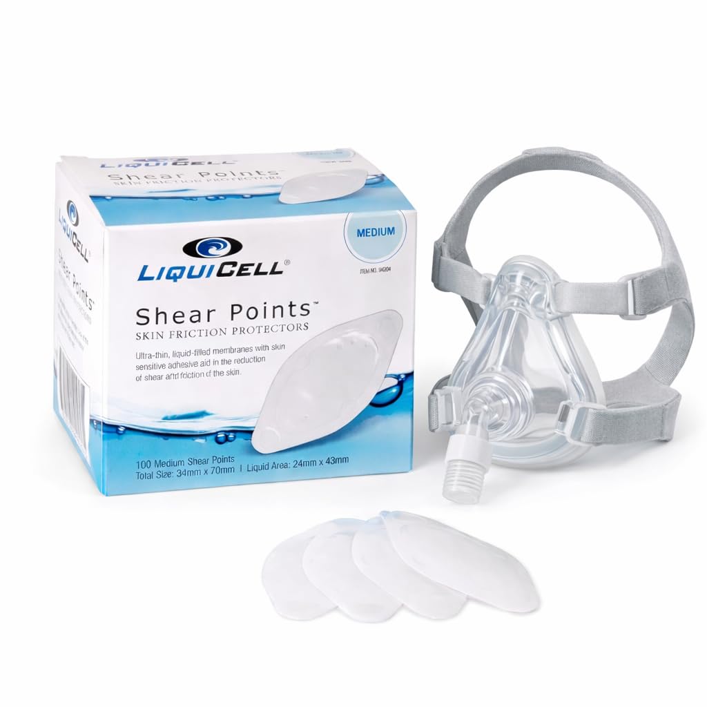 LiquiCell Shear Point Bandages, CPAP Nasal Pads, Box, 100 Bandages, Medium