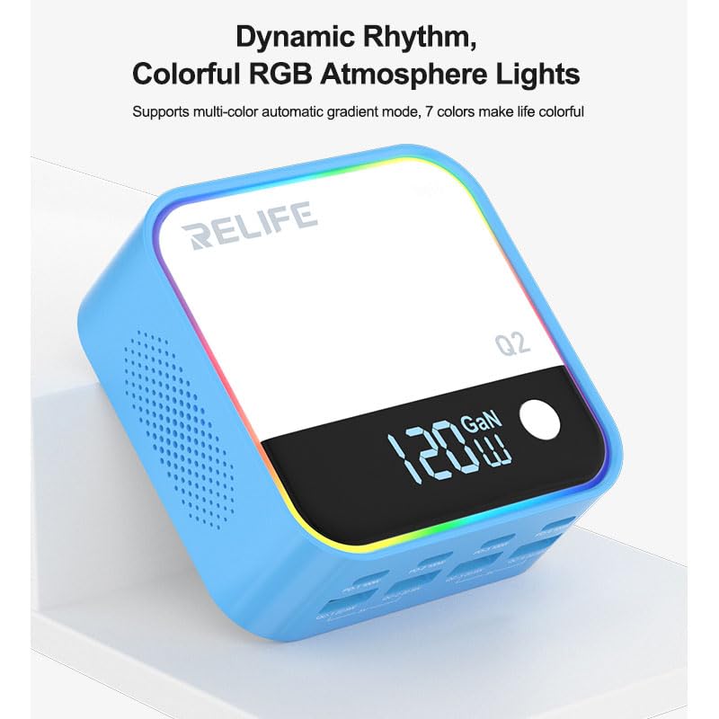 Plus de panne de batterie avec le chargeur 120W RELIFE Q2 bleu