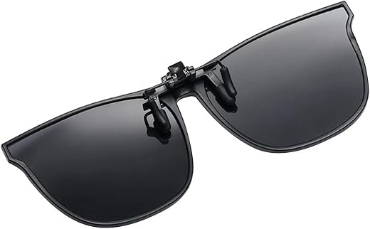 Enakshi® Polarized Clip On Sunglasses Lens Flip up Anti Glare Fishing Driving Glasses Black|Clothing, Shoes & Accessories...