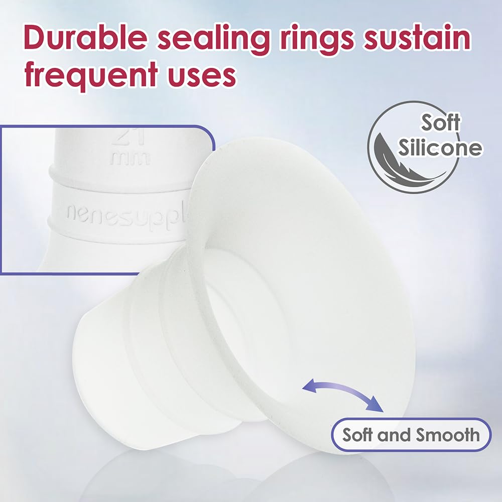 Nenesupply 21mm Flange Inserts for Handsfree Wearable Collection Cups. Work with 24mm breastshields/Flanges.Reduce Flange Size to 21mm. Compatible with Spectra - Image 4