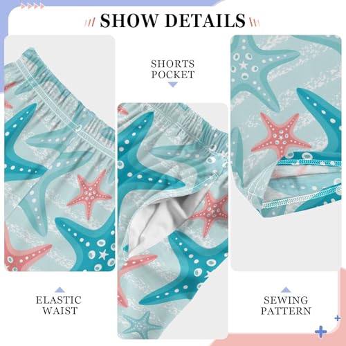 ZZKKO Sea Pattern Starfish Boys Pants for Kids Jogger Pants with Pockets S-XL4