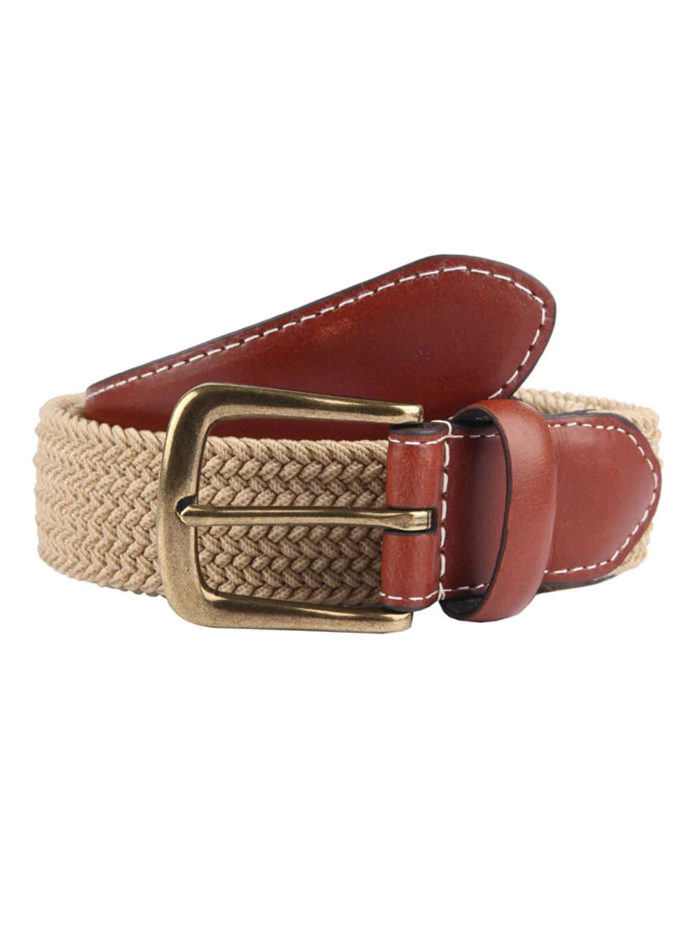 Dents Men’s Stretch Elastic Webbing Belt BEIGE S