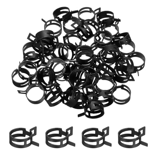 Collier de serrage en acier noir haute résilience pour tube silicone