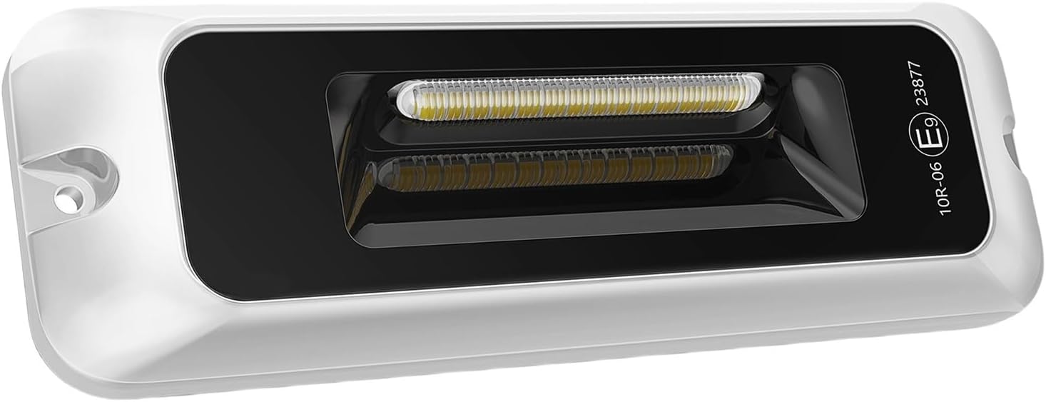 4inch RV Lights Exterior 10-30V LED Trailer Lights Outdoor Awning Light IP68 RV Accessories for Camper Trailer Truck(with Touch Switch)