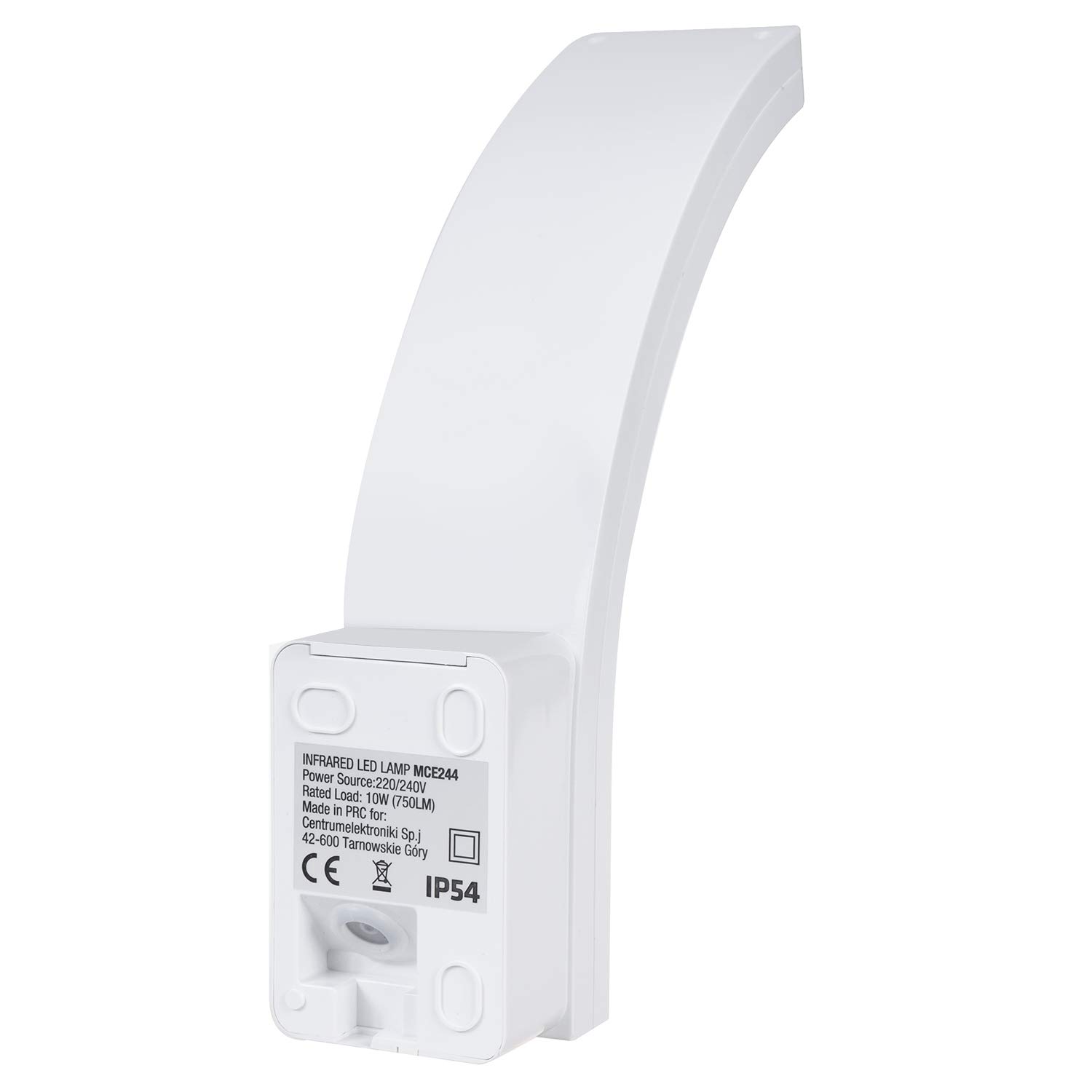 Maclean Lámpara LED para exteriores sensor de movimiento PIR, juego de 2 unidades | 750 lm, 10 W, IP54 | Sensor crepuscular ajustable | Montaje en pared (Blanco, 2 unidades)