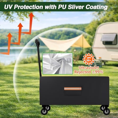 Image of EVRBUL Outdoor Folding Wagon Cover, 38 inch L x 22 inch W x 20 inch H, Cover Only