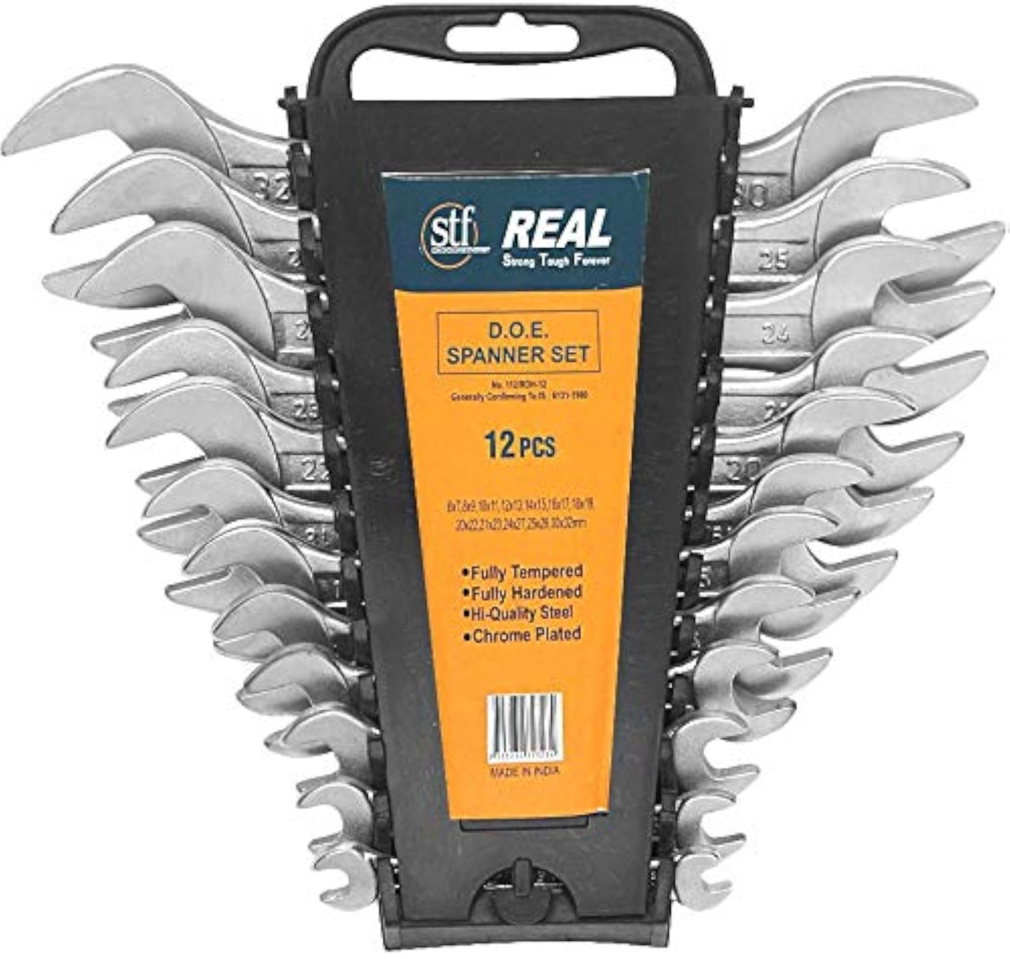 REALstf Hand Tool Kit 25 Pc. - 12 pcs Set of Ring Spanners