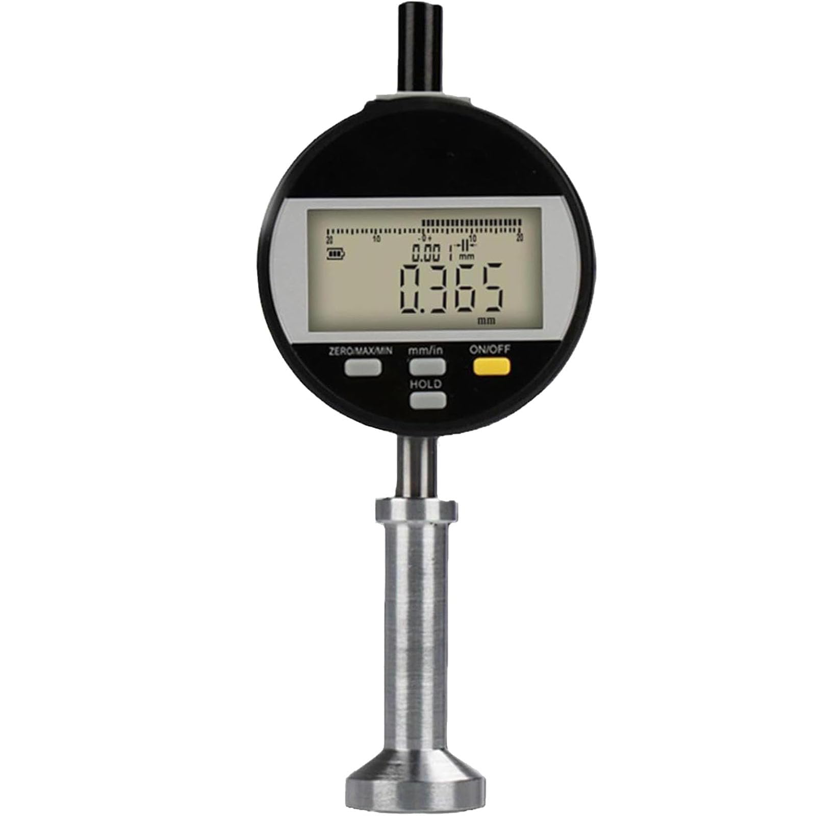 Probador de rugosidad de superficie, medidor de perfil portátil de 0 a 6,5 mm con LCD y USB-C, ± 3 μm de alta precisión para granallado, chorro de arena, mecanizado