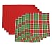 Homewear 8-Pc. Set of Festive Plaid Holiday Napkins and Red Placemats (4 of each)