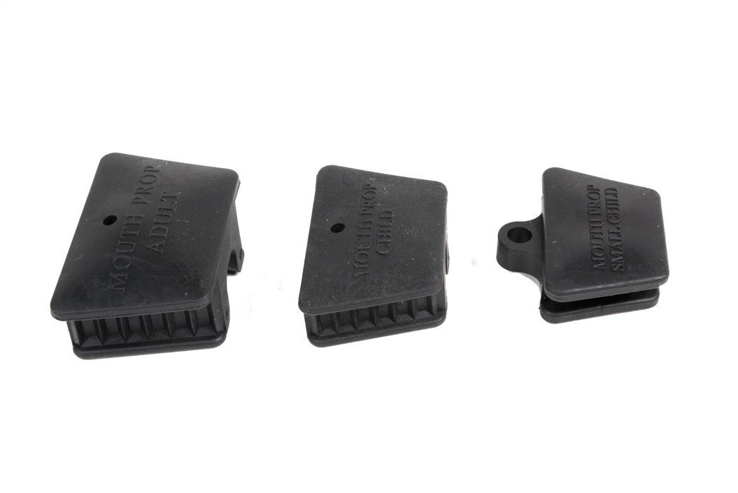 Dental Mouth Props Black Rubber Set of 3