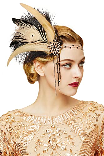 Babeyond 1920S Women Feather Crystal Headband 20S Flapper Gatsby Headpiece #TOP30