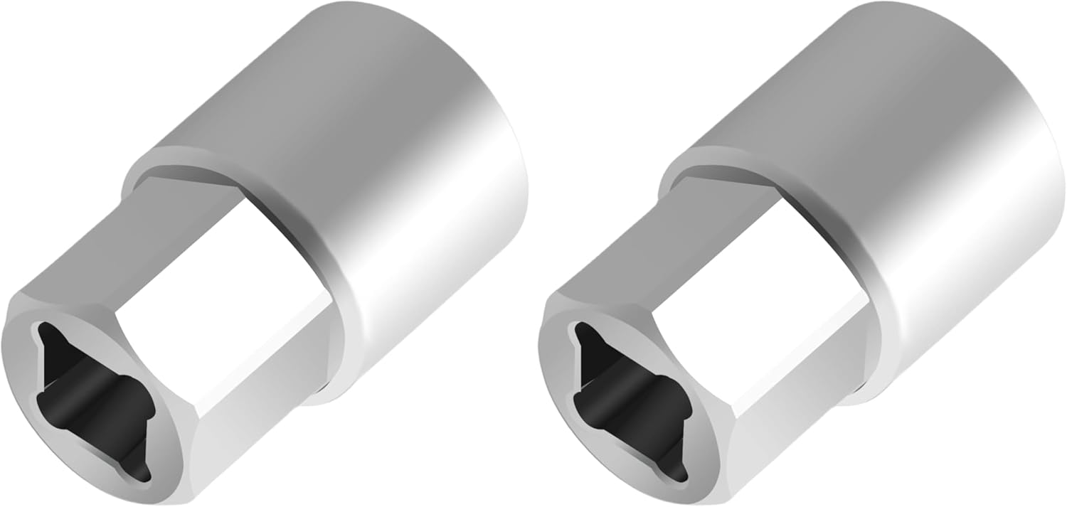 Upgrade Stainless Steel Spare Wheel Handle CNC Socket Tool (Use 1/2 Inch Square Drive Ratchet) Compatible with Toyota Lexus Highlander Sienna Replace#: 51942-28010 (Pack of 2)