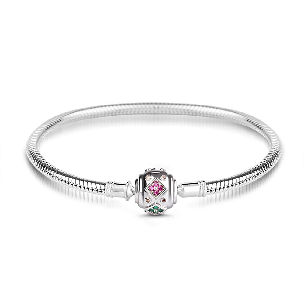 GNOCE 925 Sterling Silver Rose Flower Pendant Charm With Cubic Zirconia - For Bracelets Or Necklaces, Gift For Women - View #7