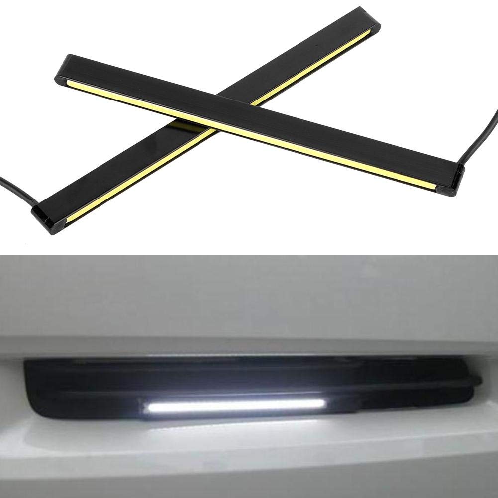 KIMISS Luz diurna COB para coche, alta luminosidad LED DRL, impermeable, modificación automotriz, faro diurno resistente