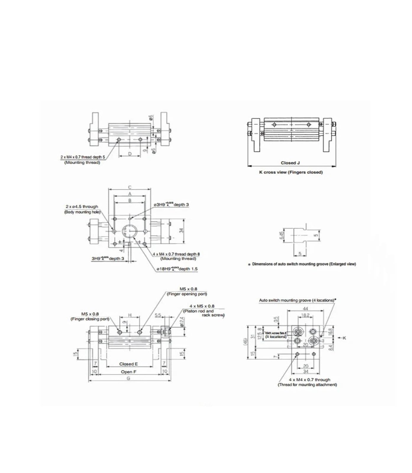 Pinza pneumatica a doppio effetto con cilindro pneumatico L2 10D/16D/20D/25D/10D1/16D1/20D1/25D1 Pinza pneumatica Risposta rapida, per la produzione(MHL2-40D)