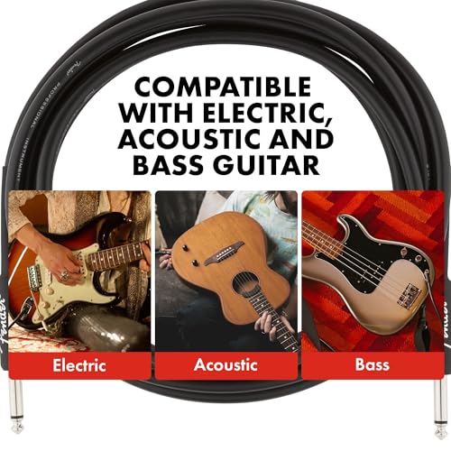 Image of Fender Instrument Cable Professional Series 25Ft Black Str /Ang 990820060