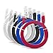 Price comparison product image Multi Cable SLIM FLAT 1m Cat6 RJ45 Ethernet Network Patch Lan cable - Multi Coloured "5 Pack" - 1 meter + 15 Cable ties
