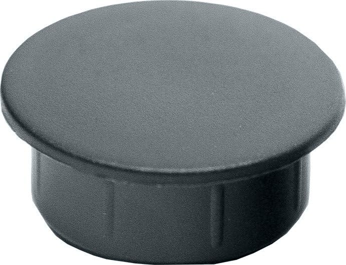 LogistSystem Abdeckstopfen 30mm - Anthrazit - Kunststoff Lochstopfen PE - Blindstopfen Abdeckkappen Endkappen Verschlusskappen - für Bohrlöcher Plattenlochstopfen