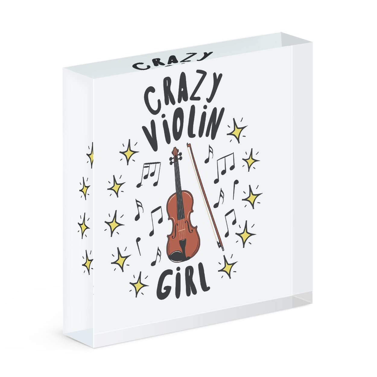 Protégez vos souvenirs avec le bloc acrylique violon fille incassable